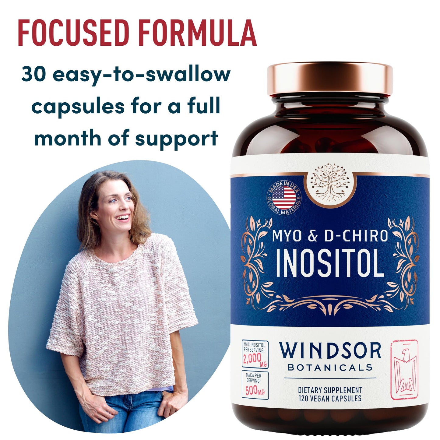 Frente suplemento WINDSOR BOTANICALS fertilidad paquete