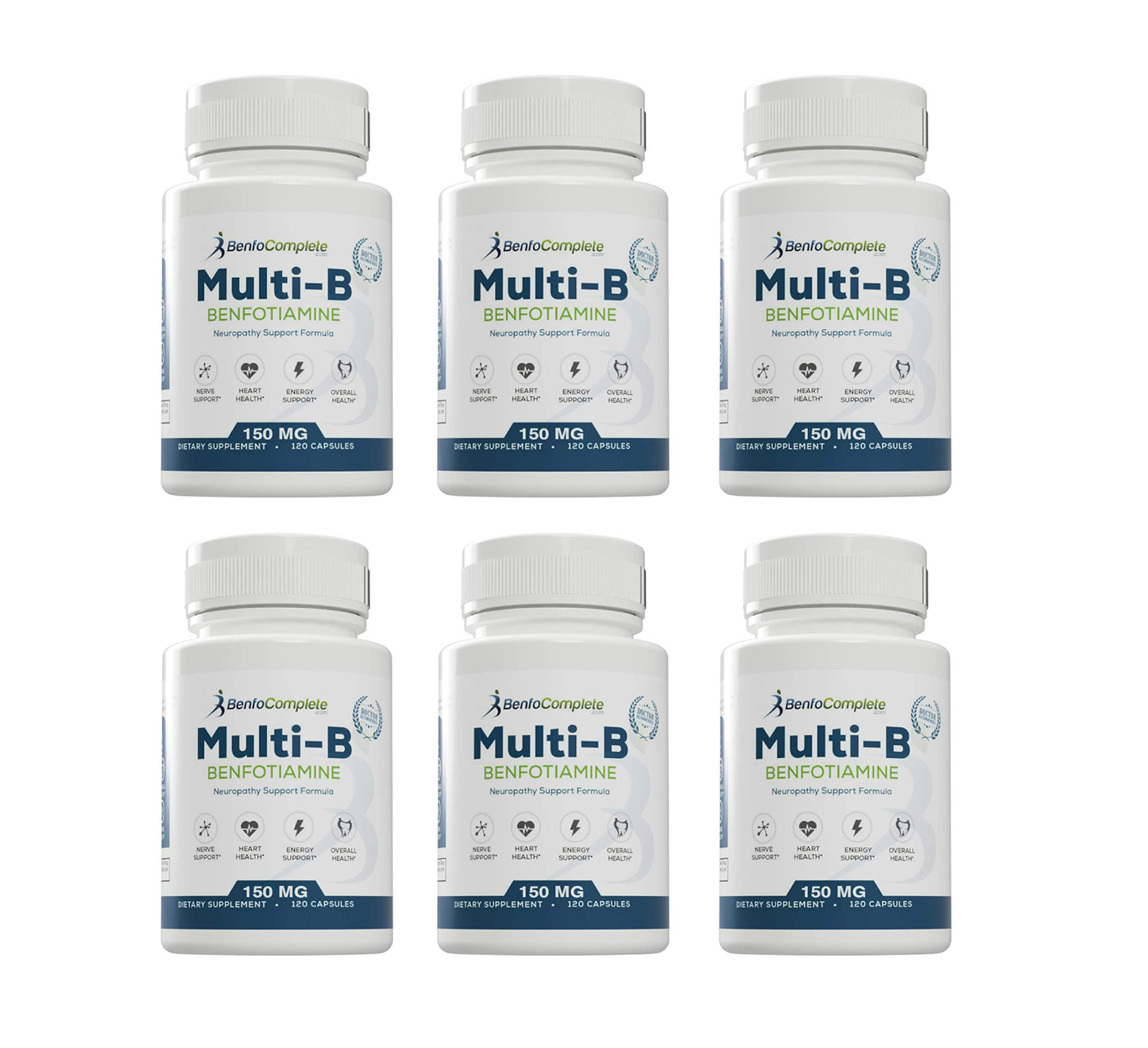 Frontal envase suplemento Benfotiamine Multi-B neuropatía