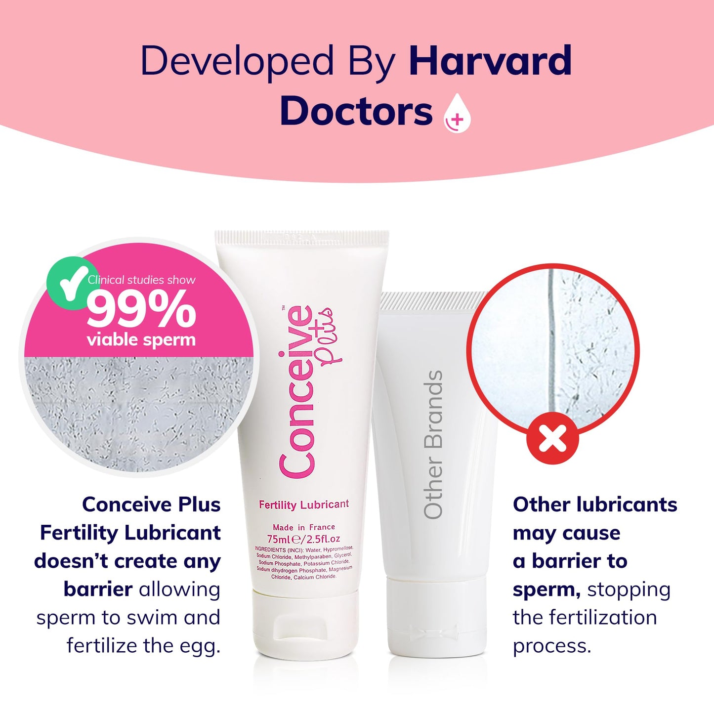 Frontal envase suplemento Conceive Plus ovulación y fertilidad