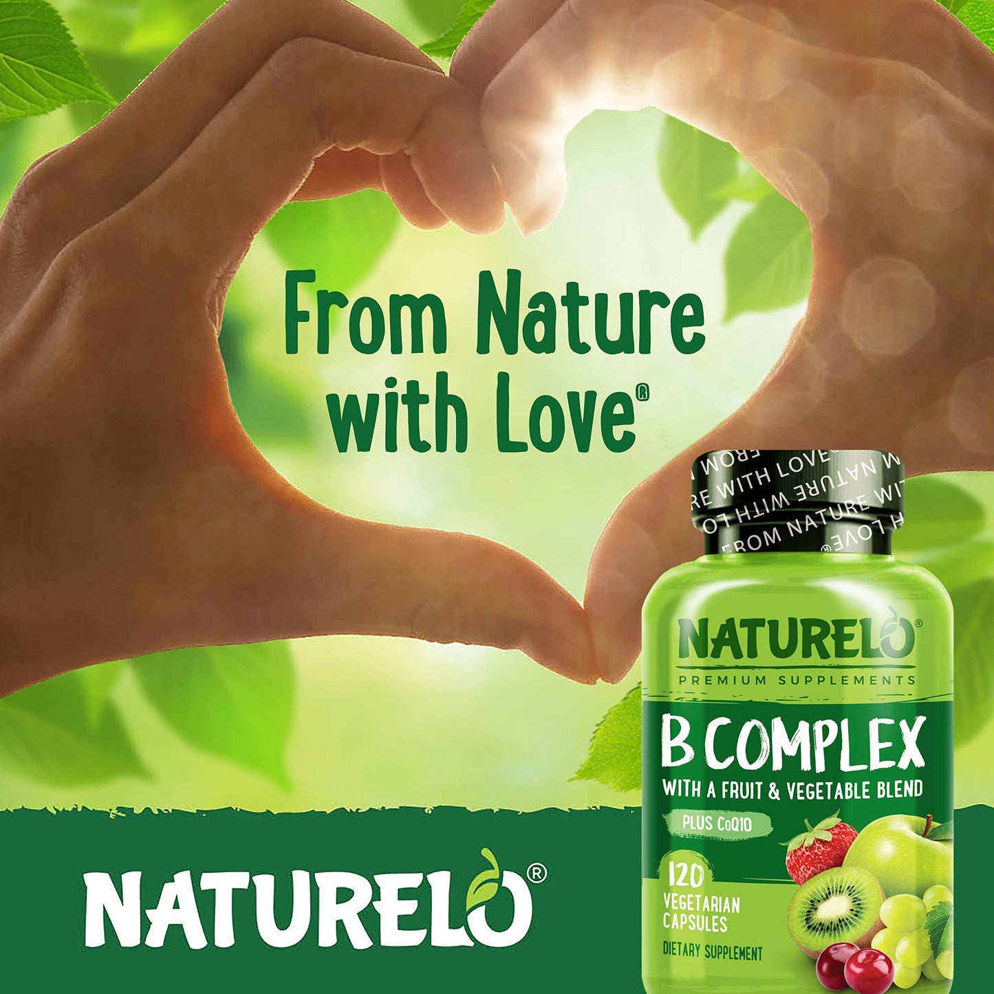 Frutas y vegetales orgánicos en complejo B NATURELO