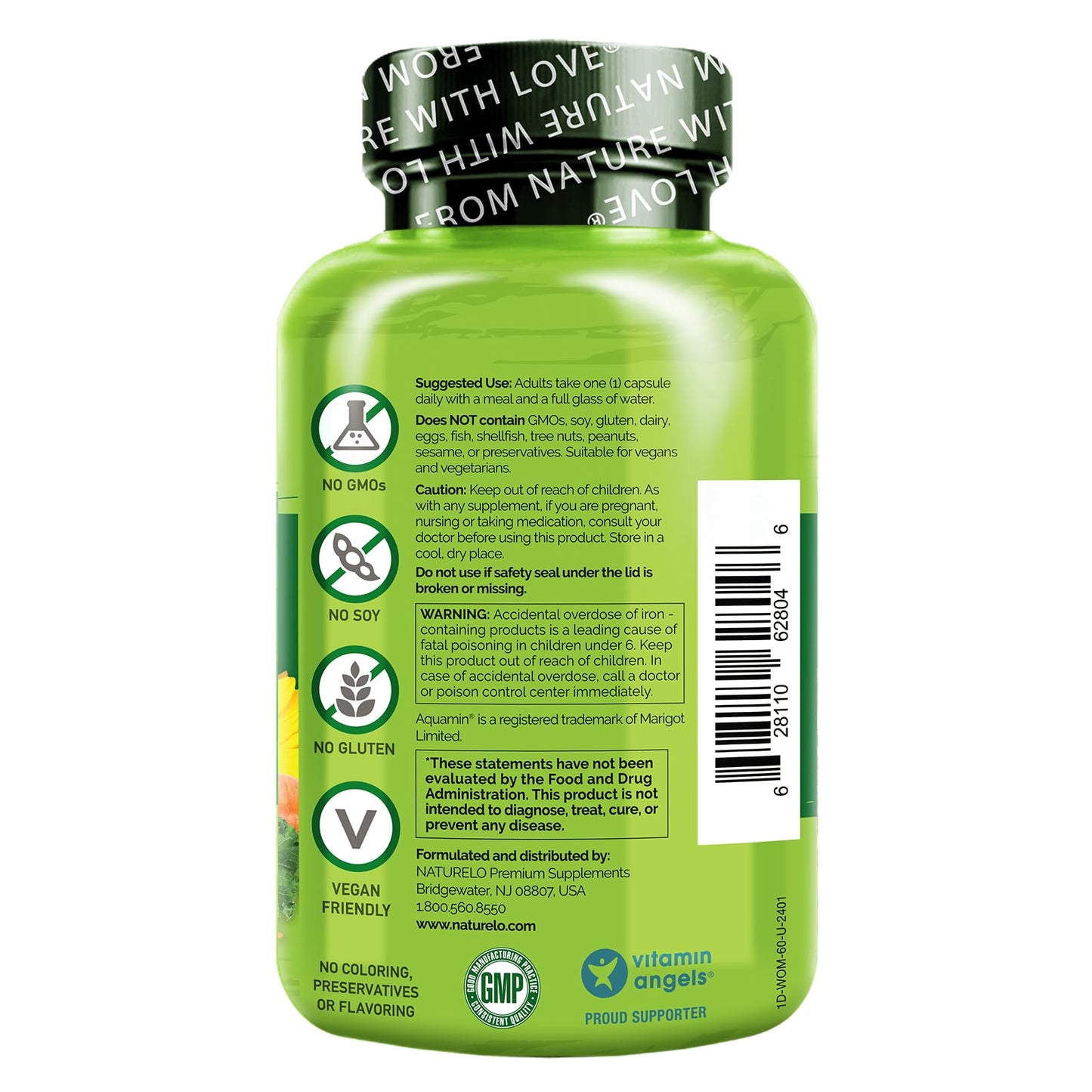 Garantía de calidad GMP del multivitamínico NATURELO para mujeres