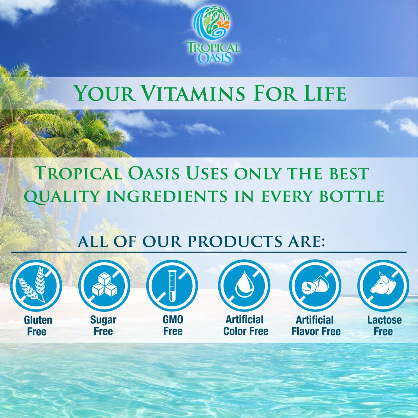 Garantía de ingredientes de calidad de Tropical Oasis