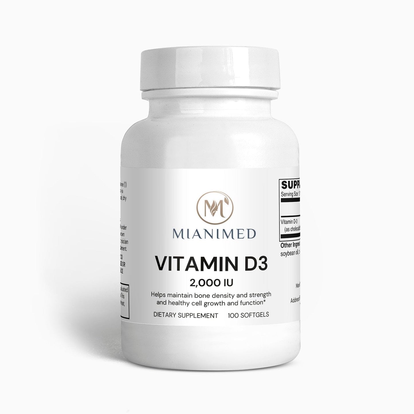 Generic MIANIMED suplemento premium vitamina d3 2000 ui botella