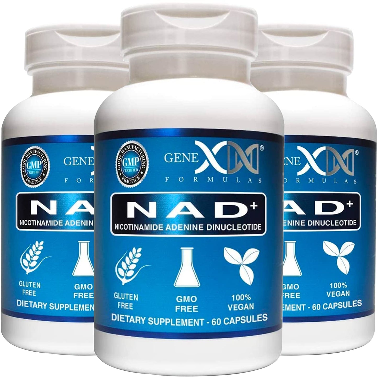 Genex Formulas NAD+ suplemento 250 mg 60 cápsulas naturales