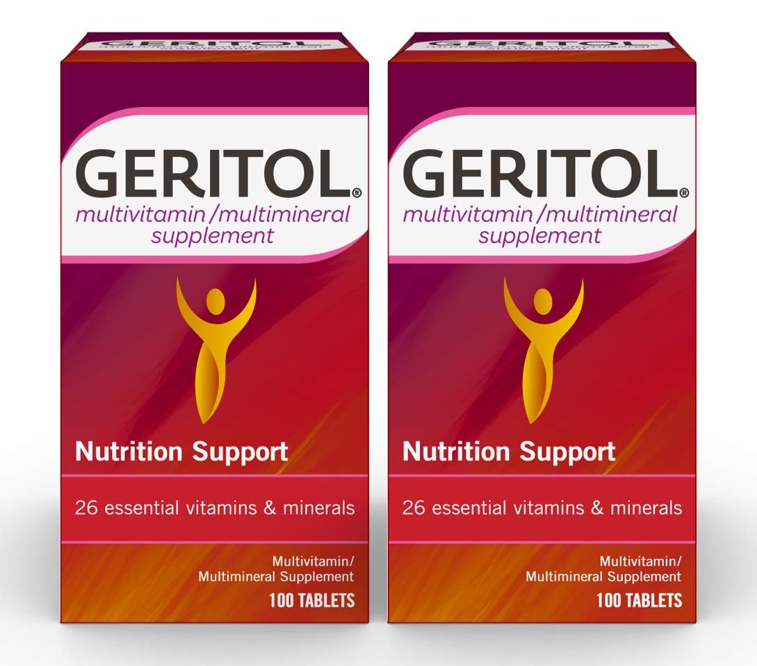 Tabletas multivitamínicas Geritol para apoyo nutricional