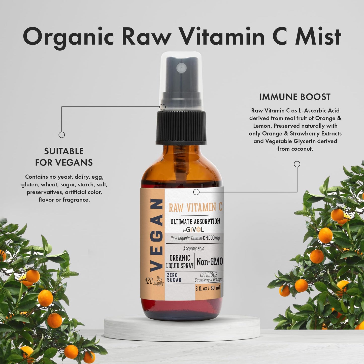 GIVOL vitaminas D3 K2 y vitamina C en envase presentado