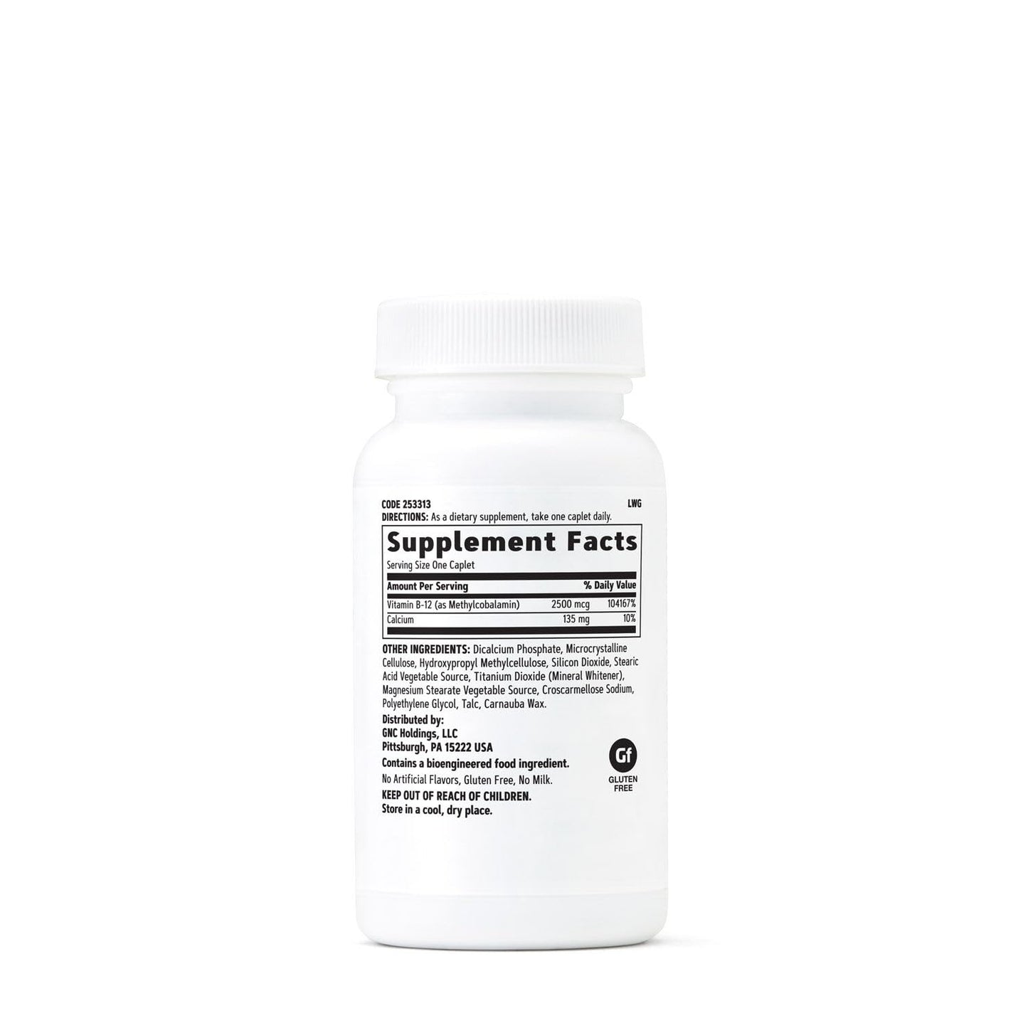 GNC Metil B-12 cápsulas dentro frasco suplemento