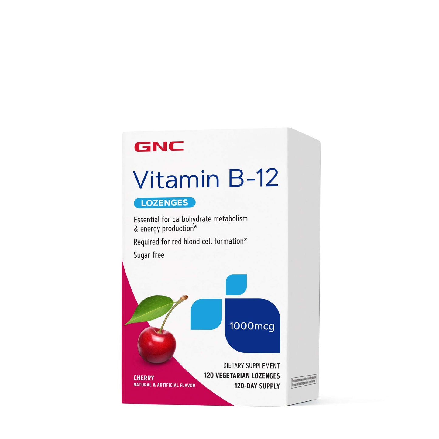 GNC vitamina B12 1000mcg pastillas sabor cereza