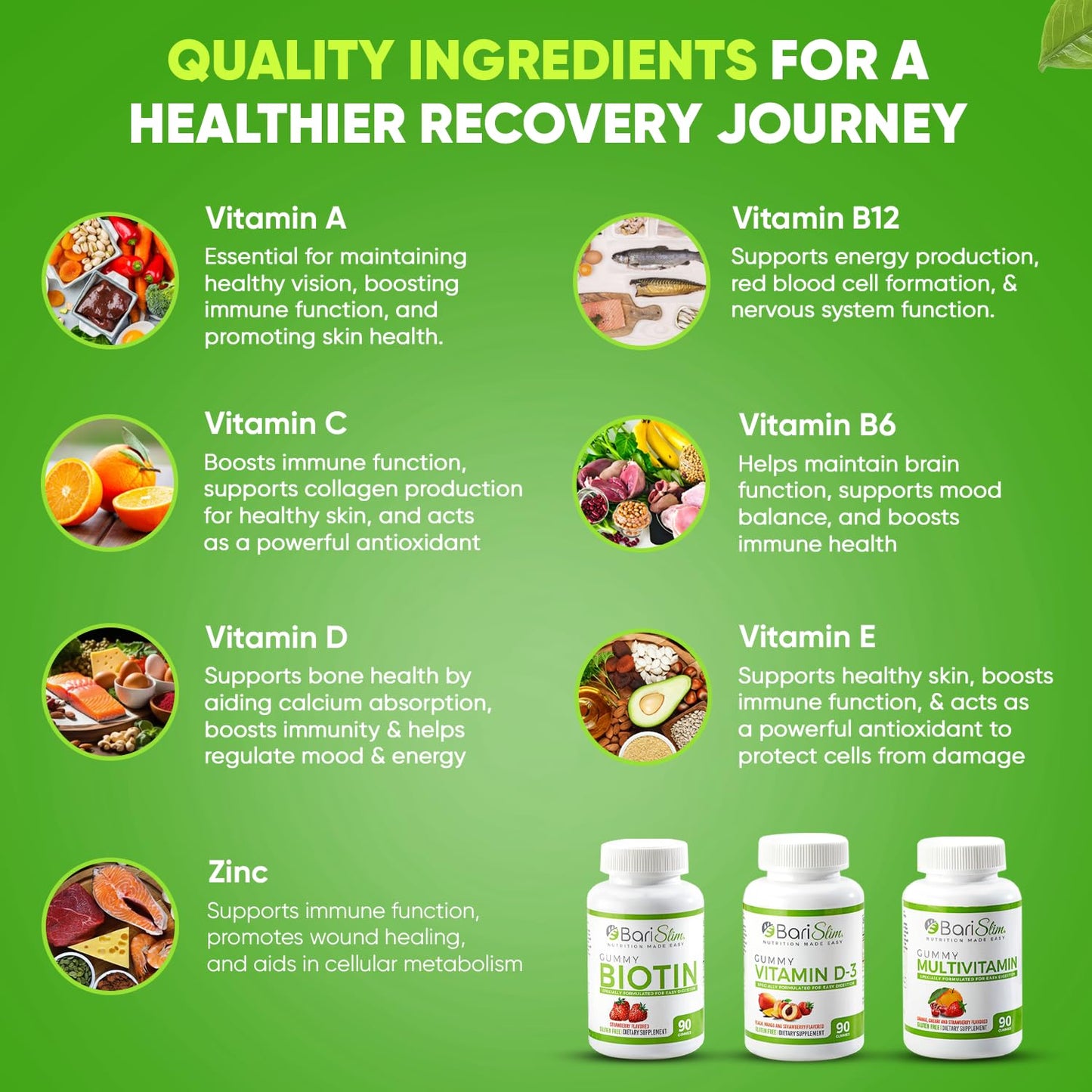 Gomas multivitaminas con vitamina D3 BariSlim