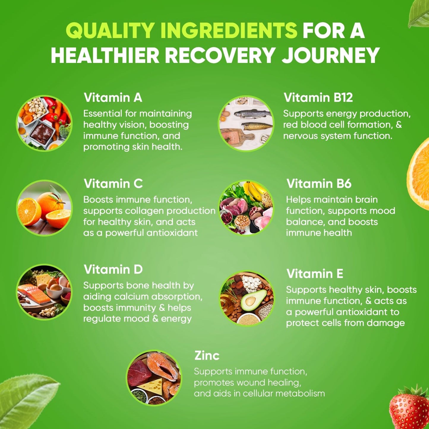 Gomas multivitamínicas con beneficios para la recuperación post-cirugía