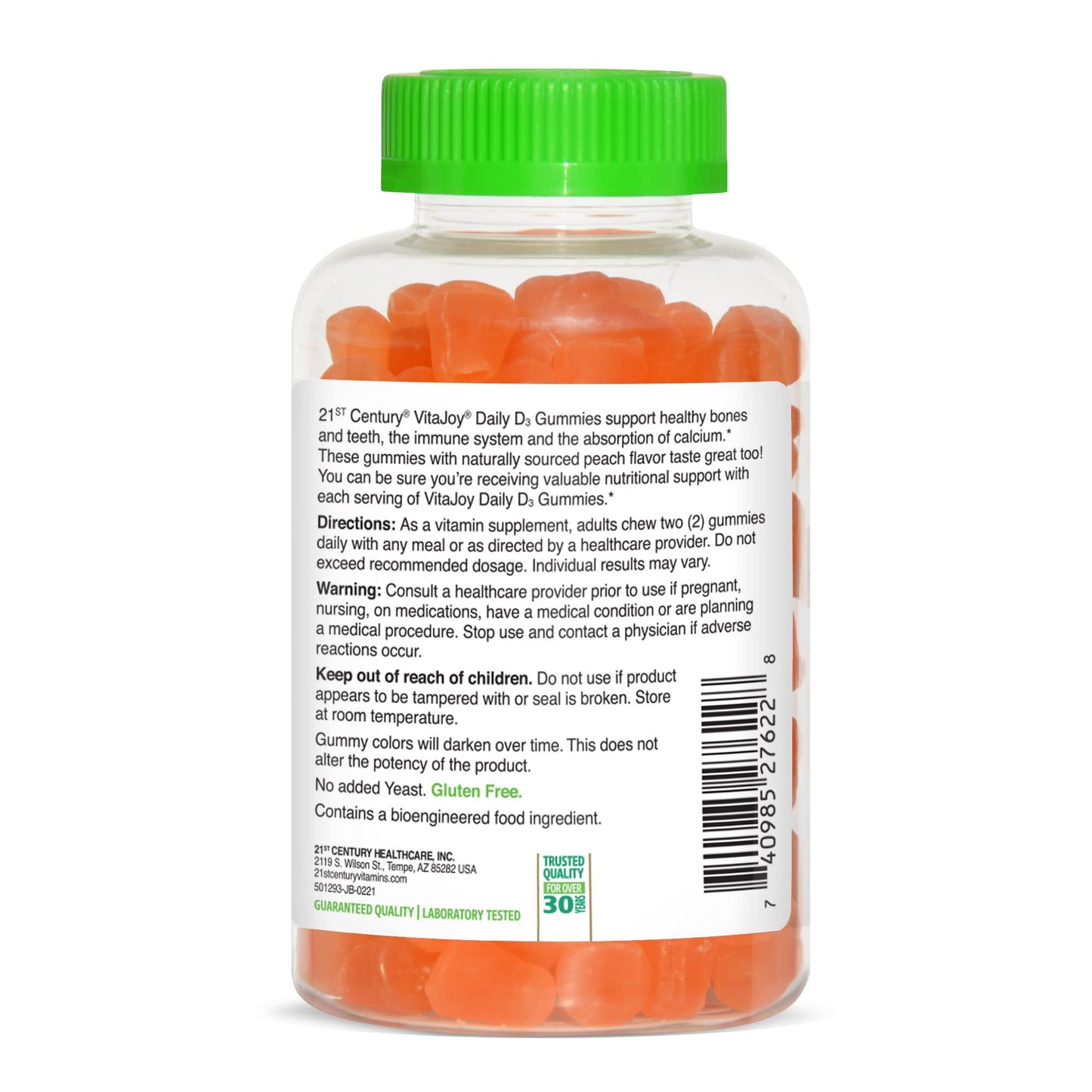 Gomas de vitamina D3 21st Century para soporte inmunológico