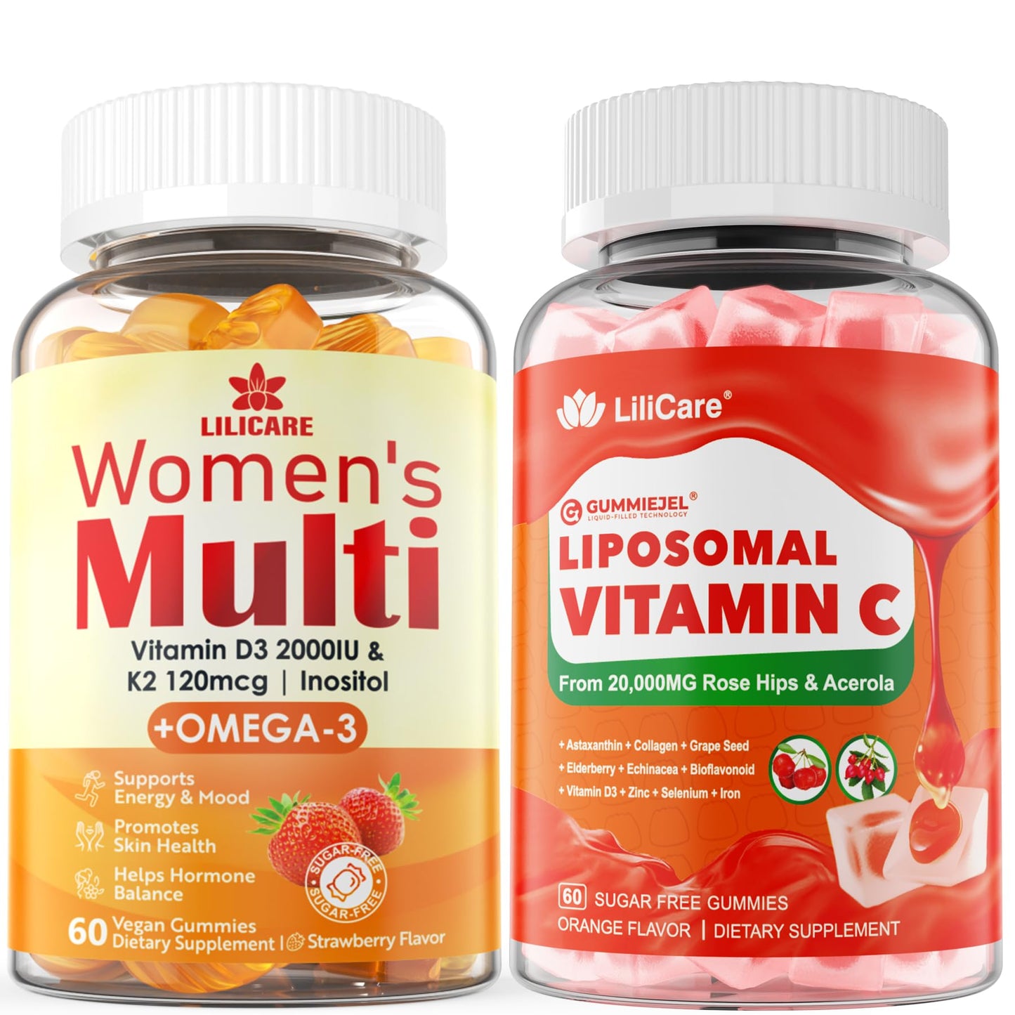 Frasco gominolas liposomales Lilicare vitamina c 1000 mg mujeres