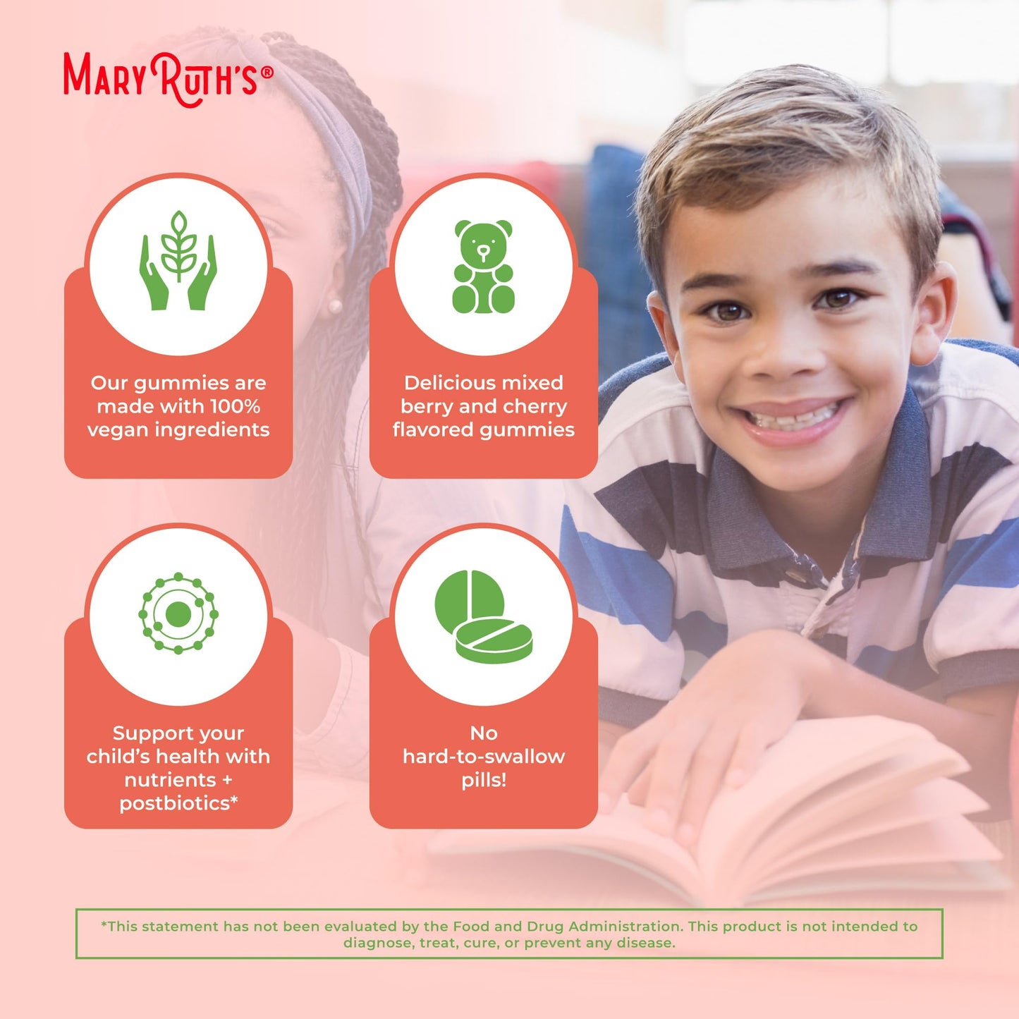 Gominolas MaryRuth apoyo inmune y crecimiento saludable niños