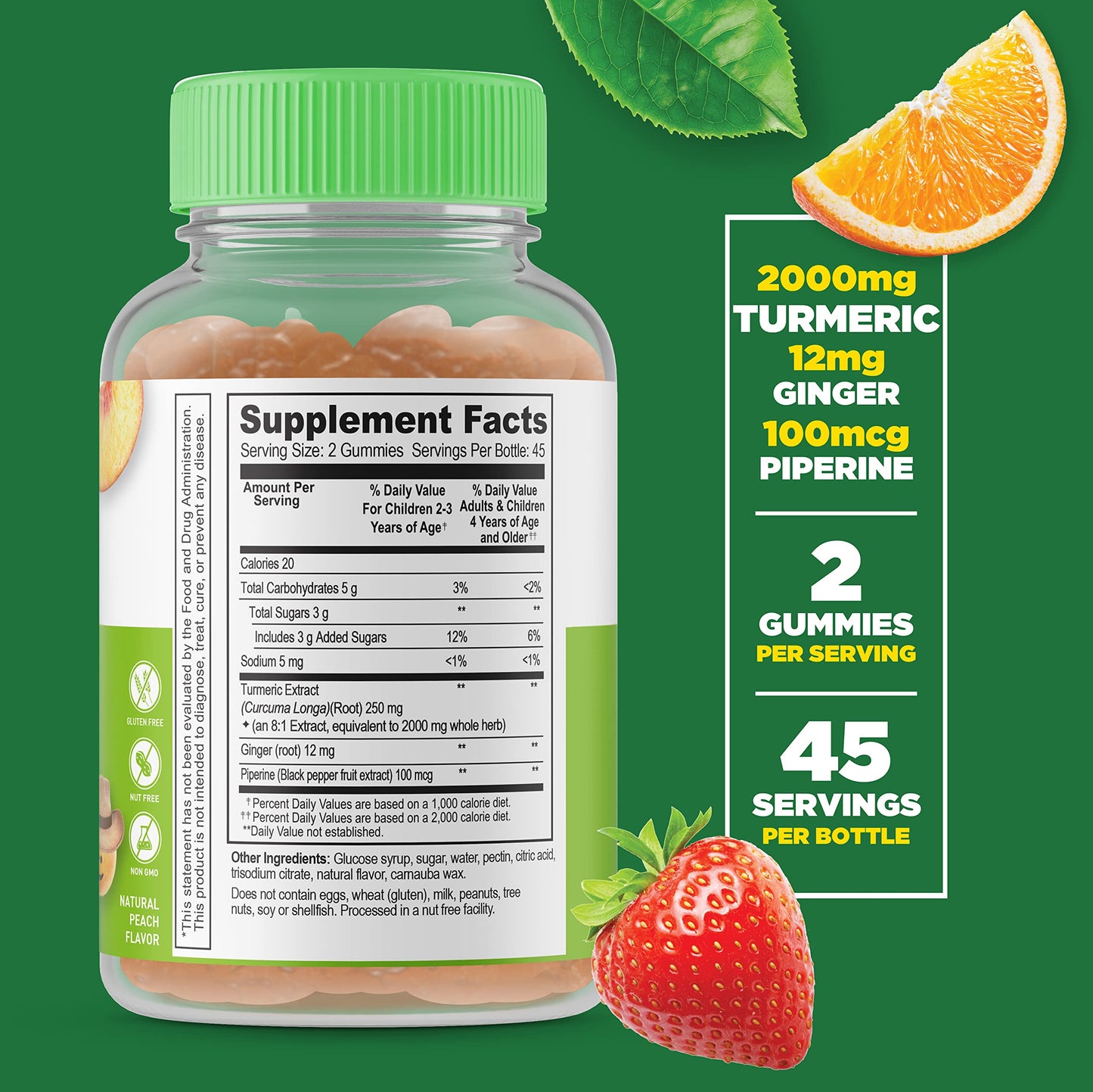 Gominolas masticables vitamina d3 k2 cúrcuma sabor natural