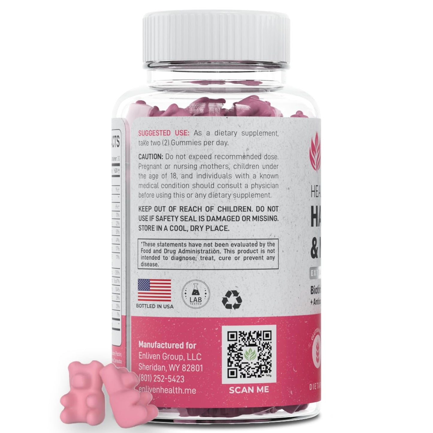 Gominolas para revitalizar cabello piel y uñas saludables