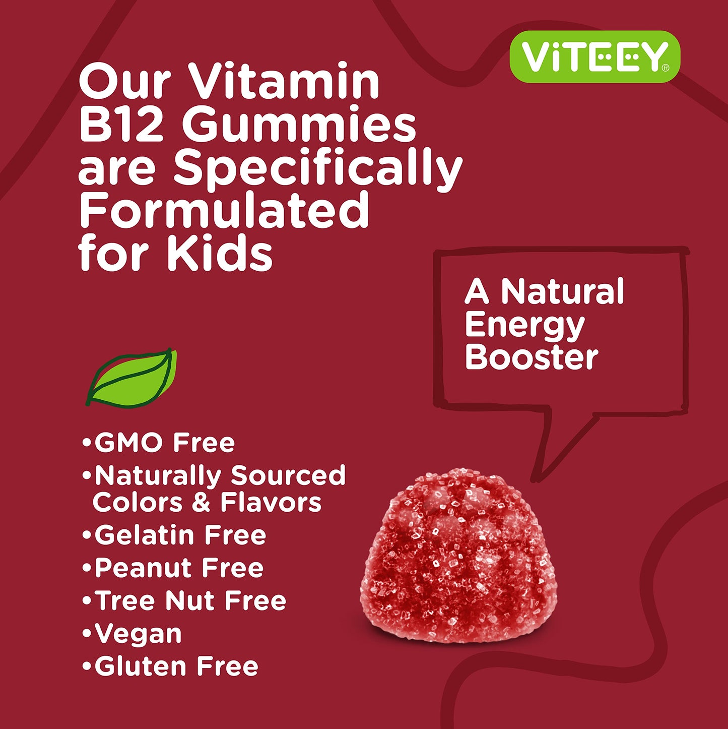 Gominolas veganas de vitamina B12 para niños sin OGM