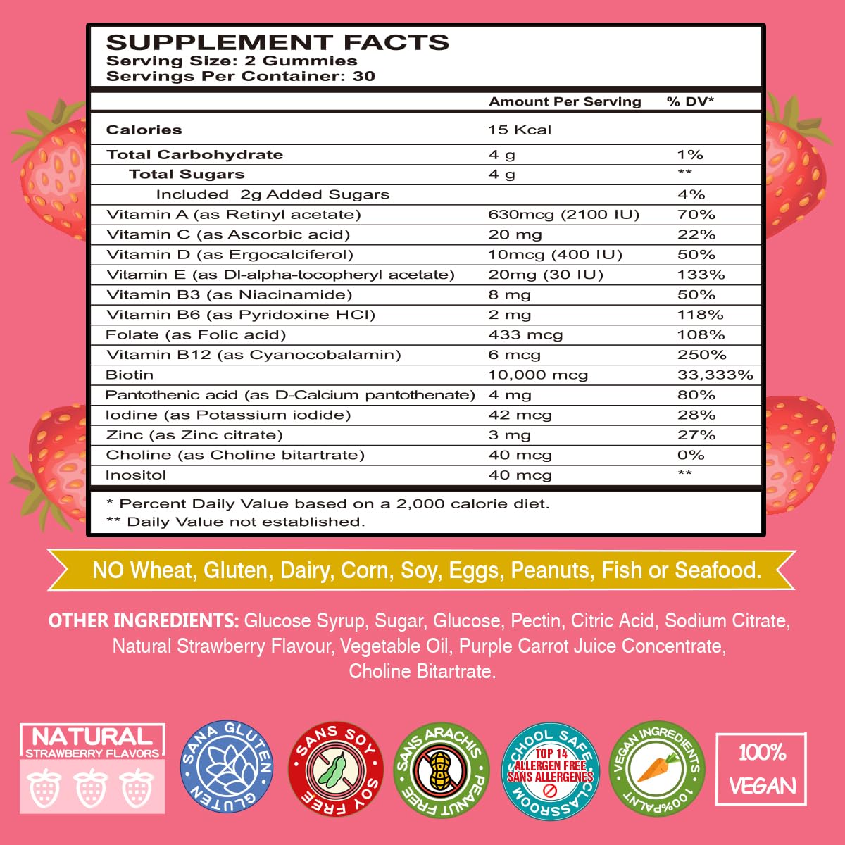 Gominolas veganas sin gelatina con altas vitaminas
