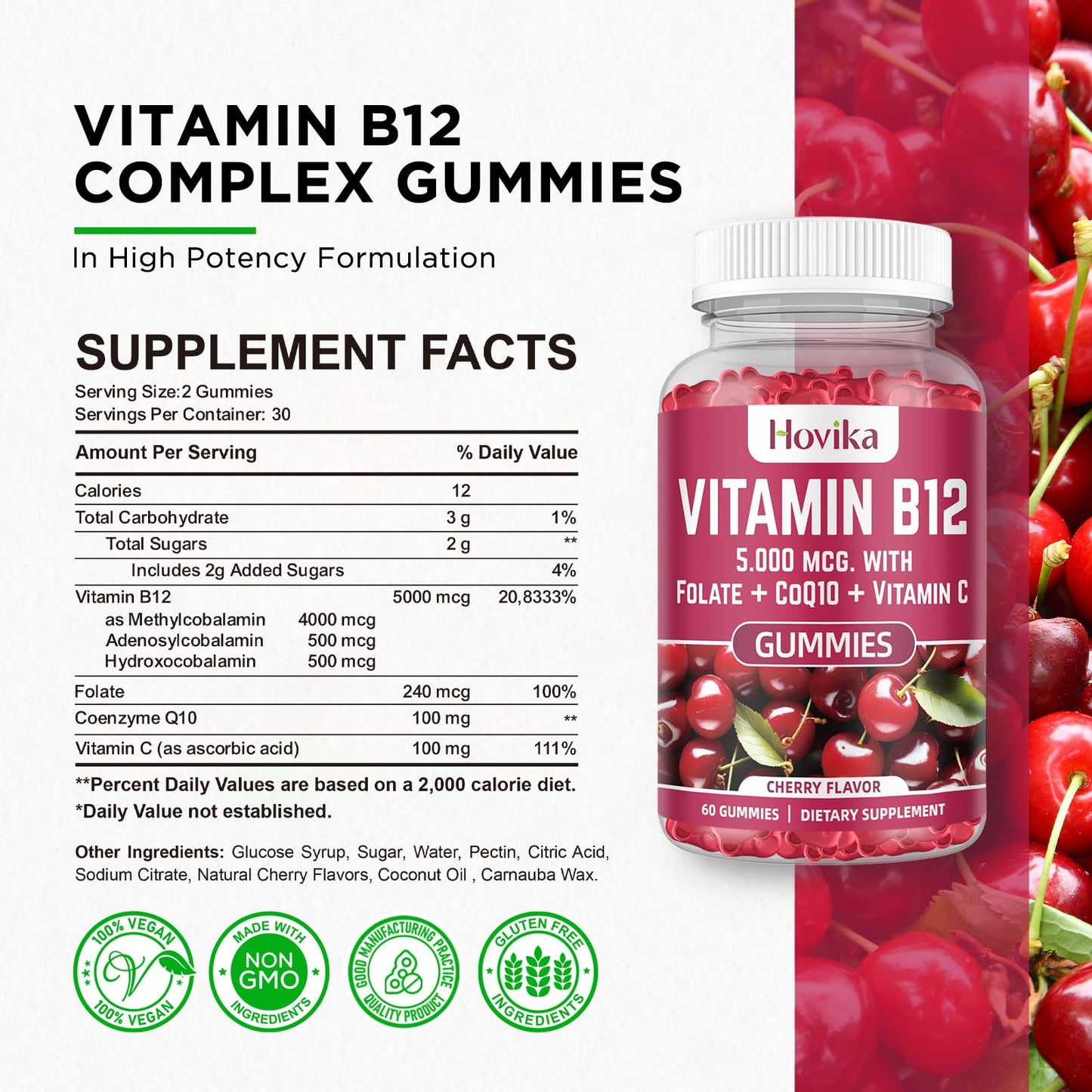 Gominolas vitamina B12 triple acción Hovika