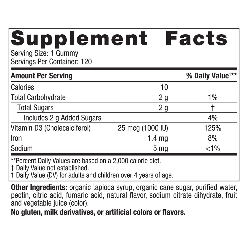 Gominolas vitamina d3 sabor bayas silvestres Nordic Naturals vista lateral