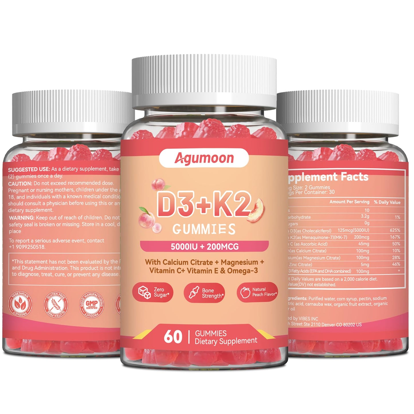 Gomitas Agumoon con Omega 3 y vitaminas para adultos