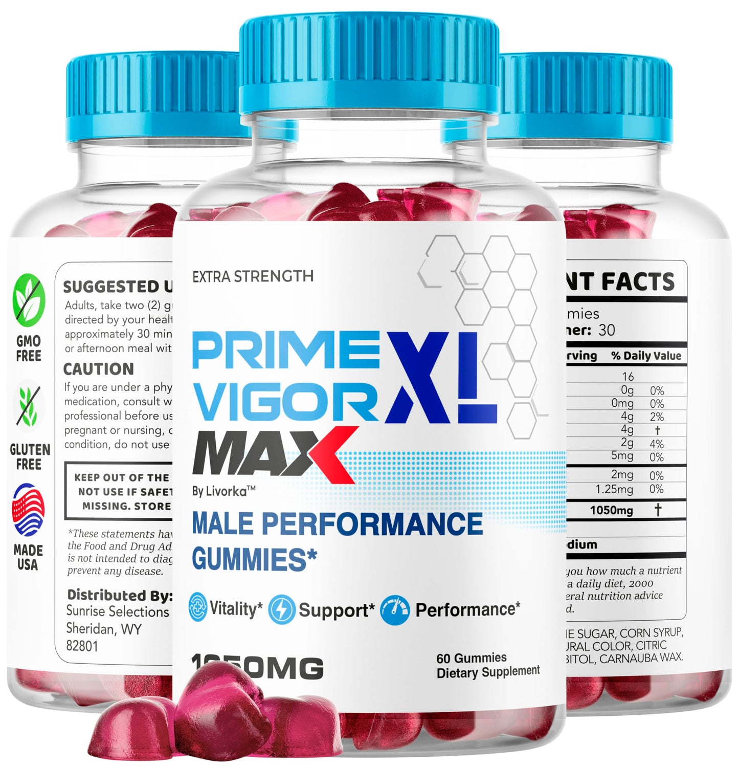 Gomitas de alto rendimiento Prime Vigor XL Max