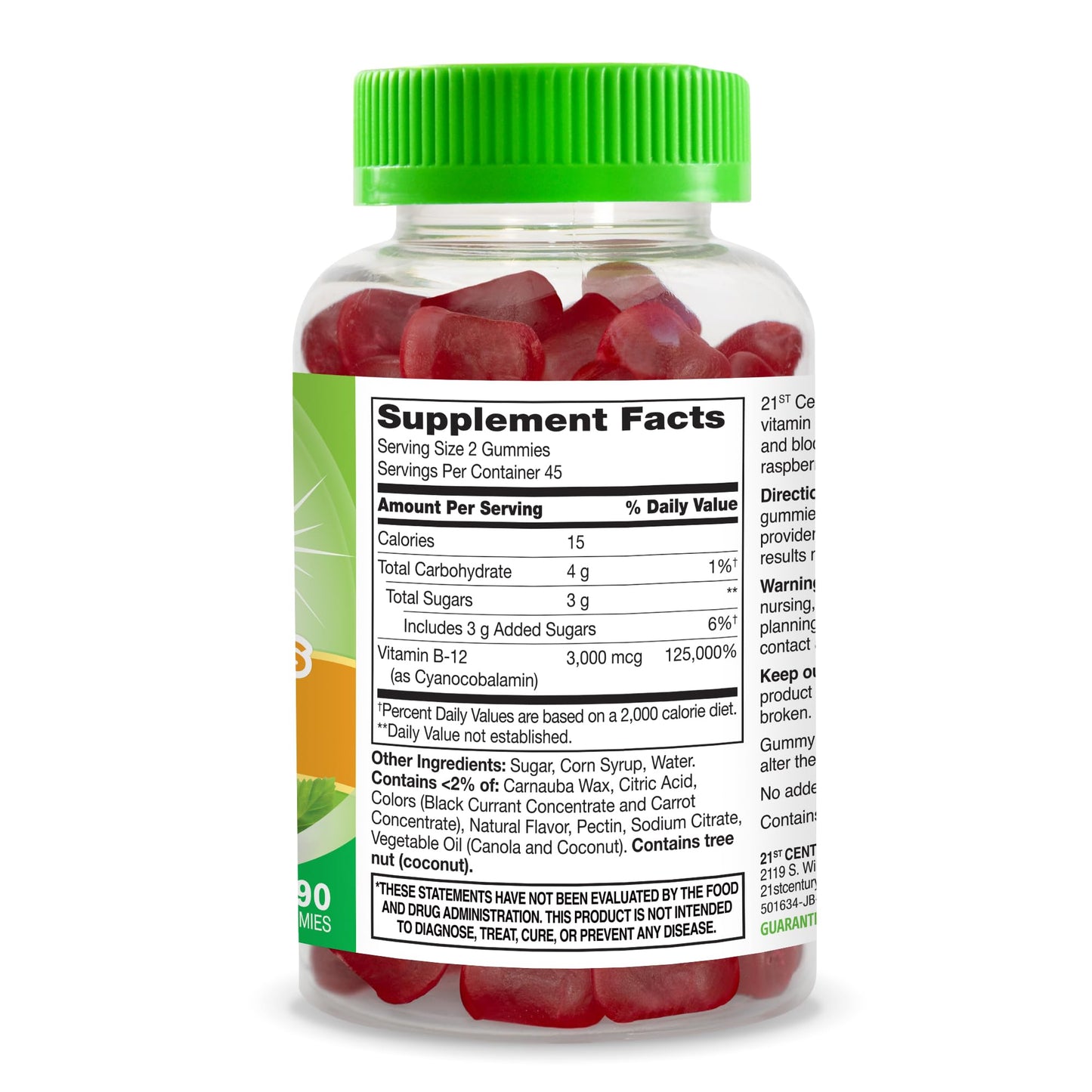 Gomitas b12 21st century frambuesa apoyo nervios y energia