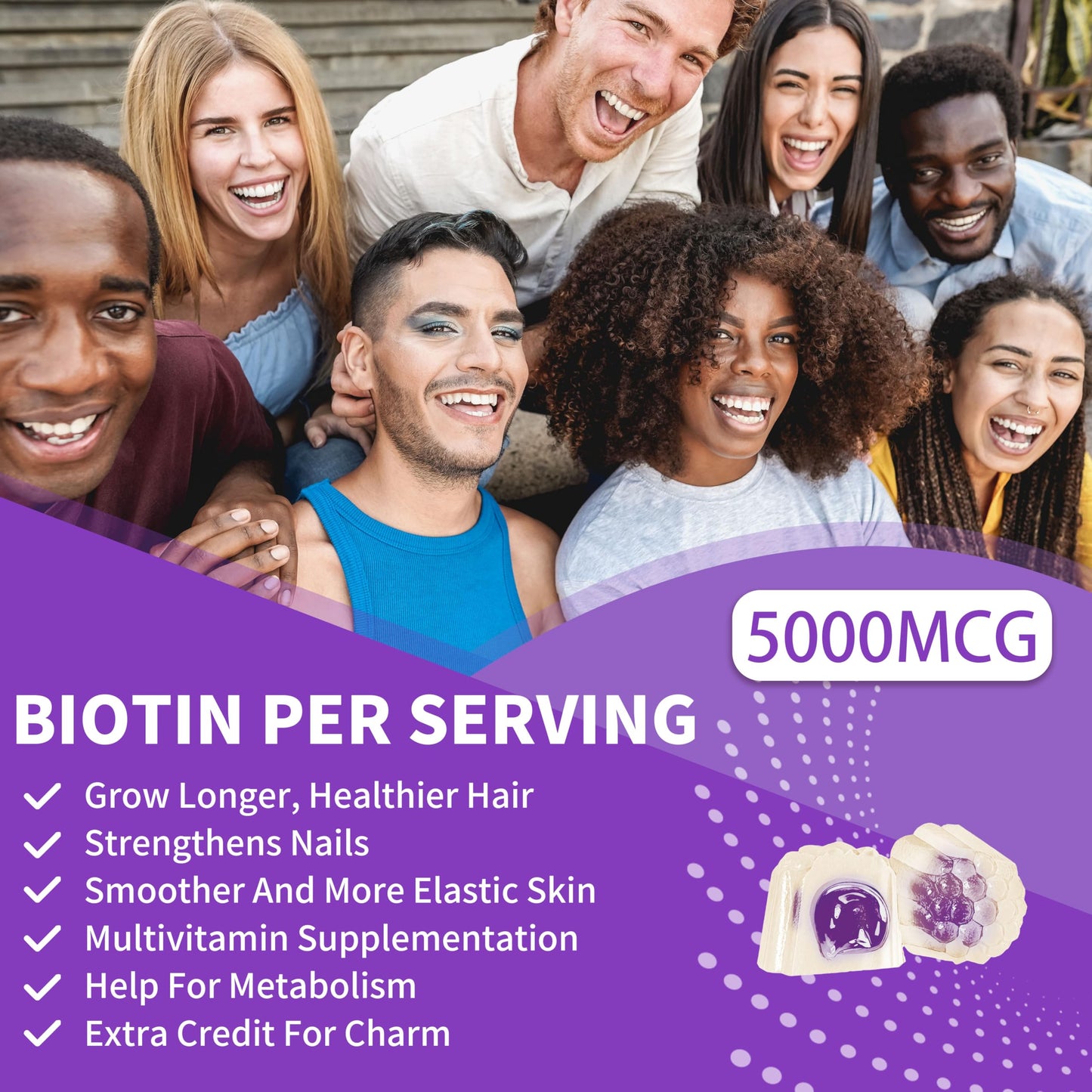Gomitas para belleza sin azúcar Wellcatcher