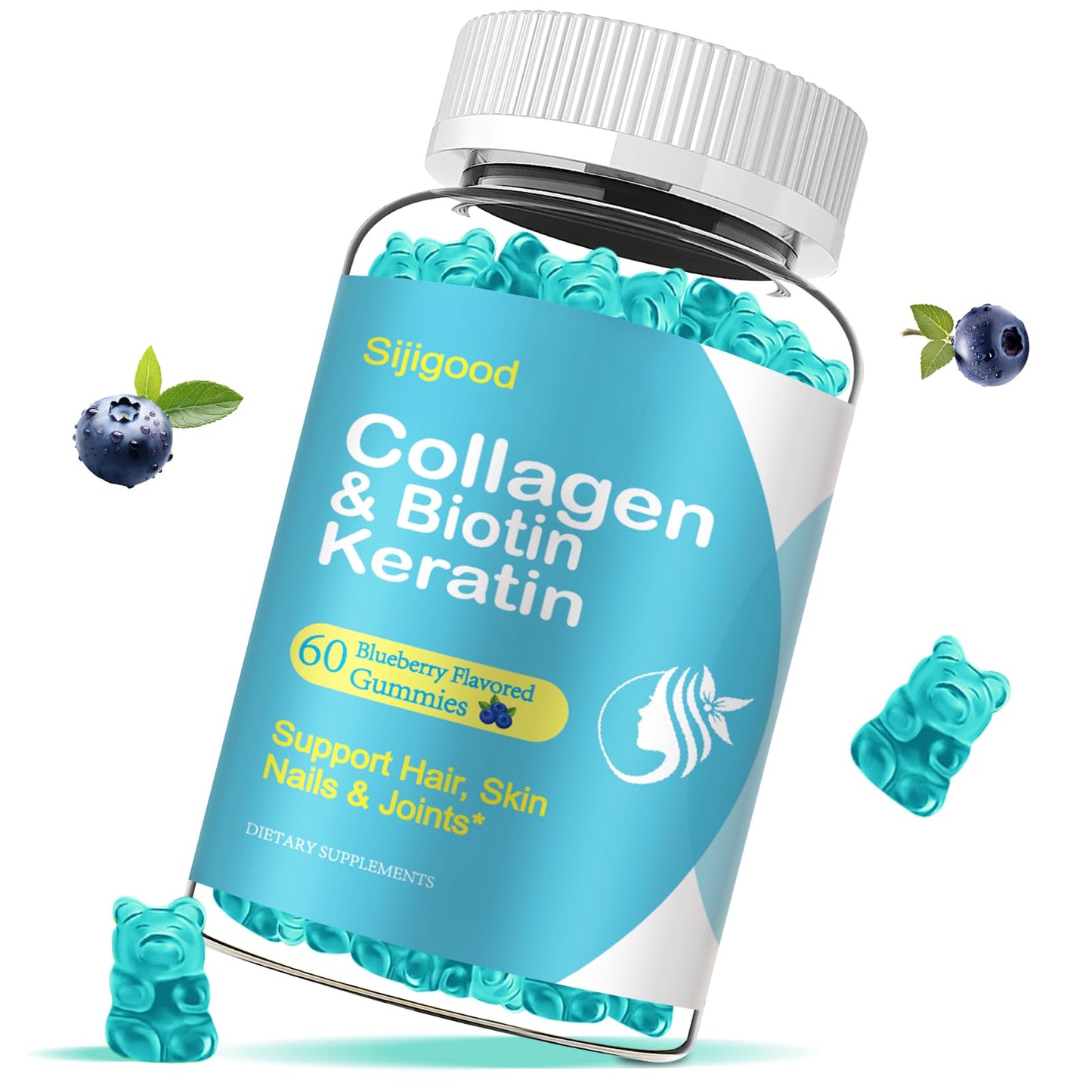 Gomitas biotina colágeno vitaminas piel cabello uñas Sijigood