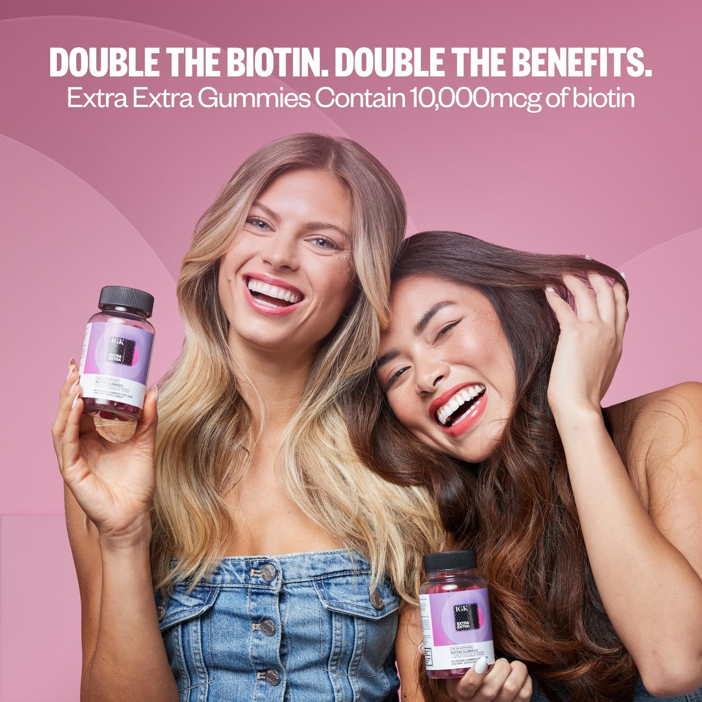 Gomitas biotina IGK soporte para cabello piel uñas