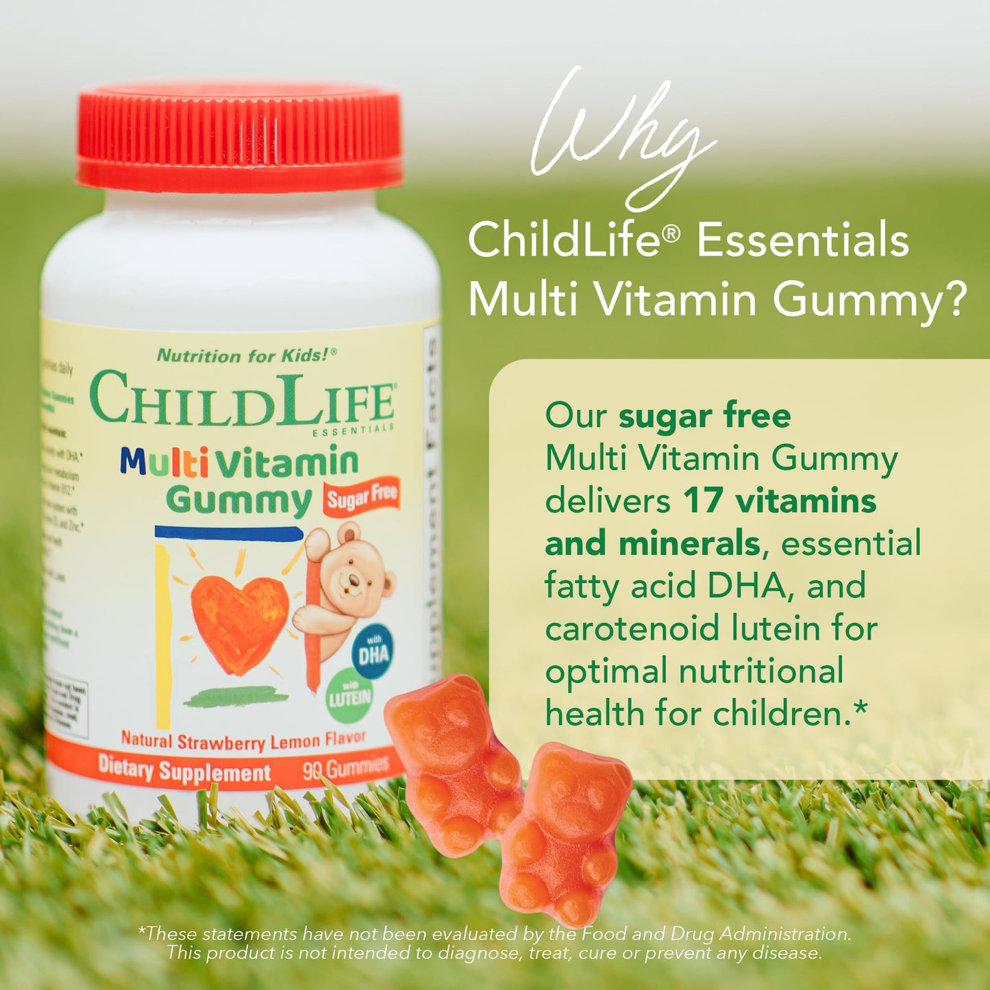 Gomitas Childlife Essentials sin azúcar para desarrollo cerebral infantil