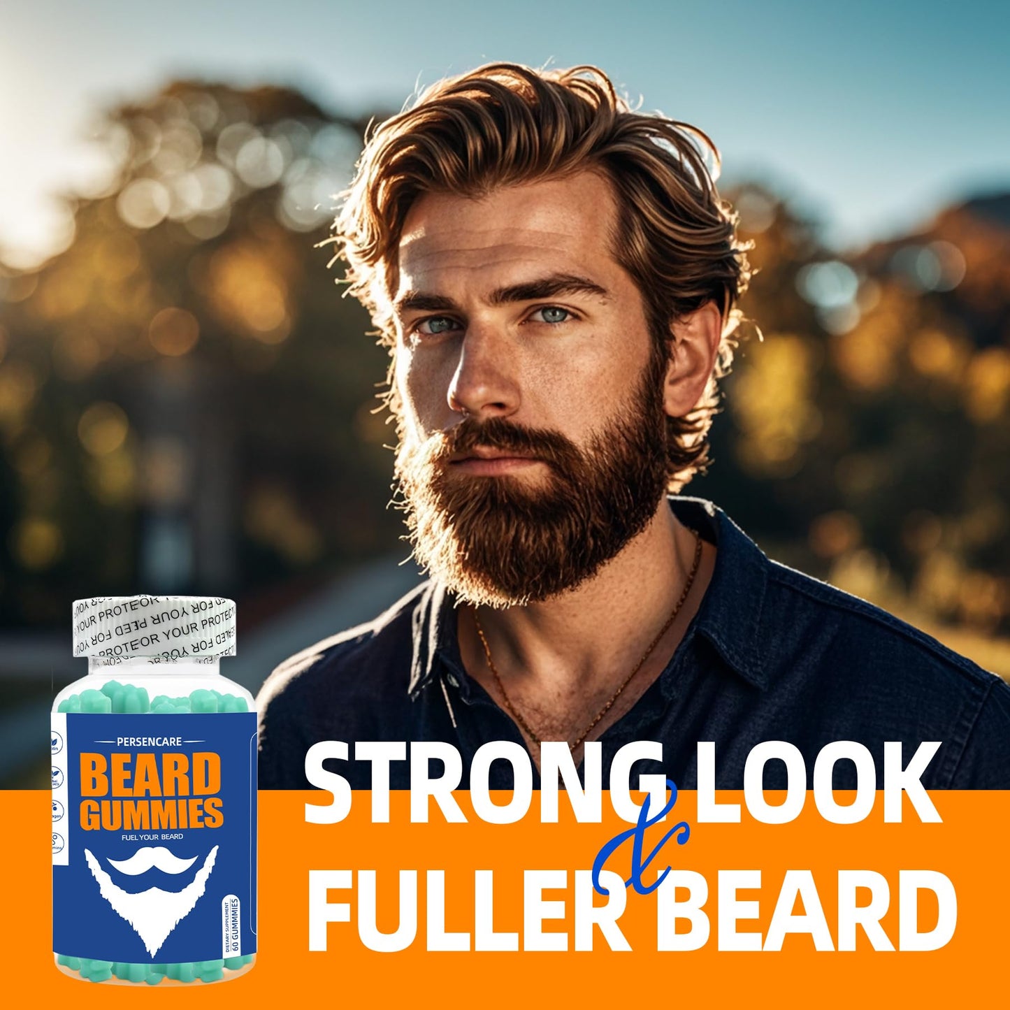 Gomitas con colágeno y vitaminas para fortalecer la barba