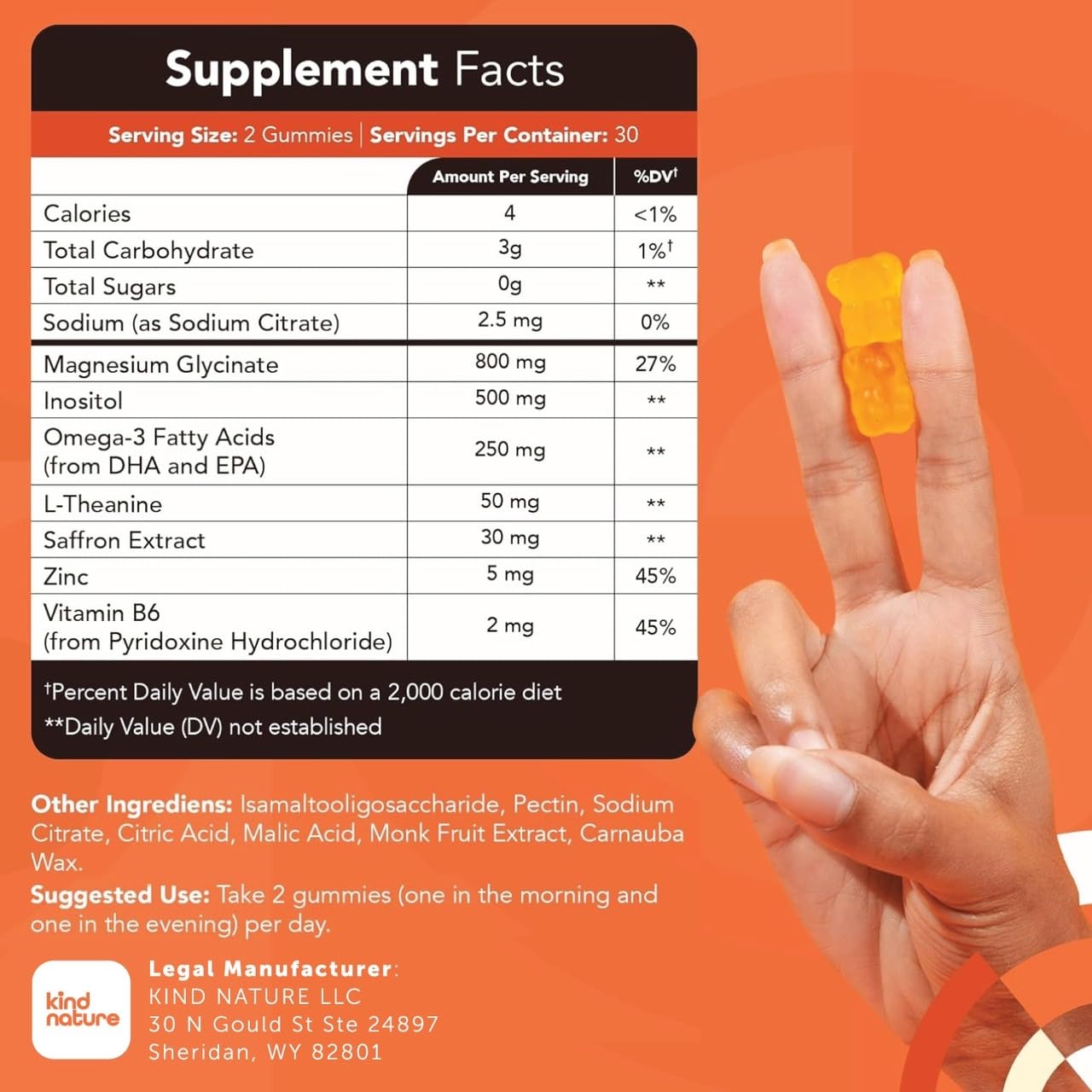 Gomitas para concentración en niños sabor naranja GOJOY NATURALS