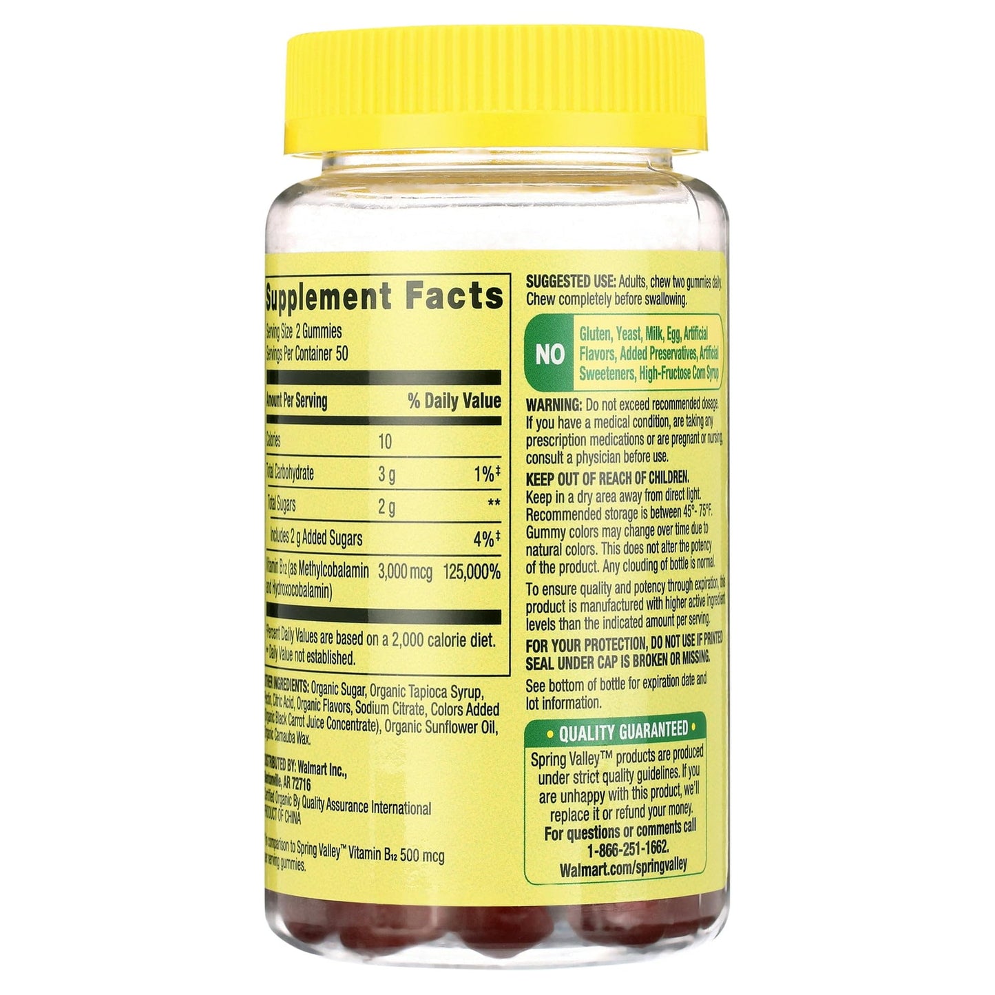 Gomitas concentradas vitamina b12 3000 mcg para energía máxima 100 caps
