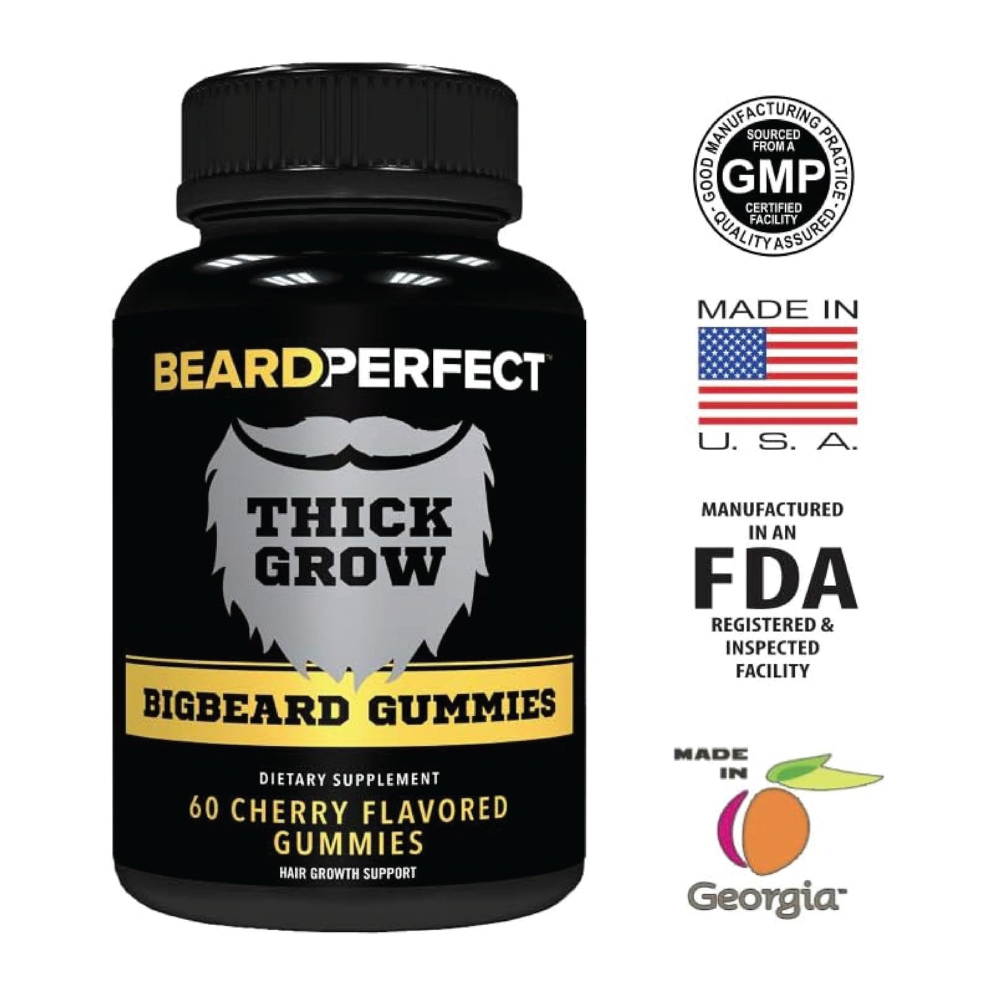 Hechas en USA, gomitas de crecimiento de barba