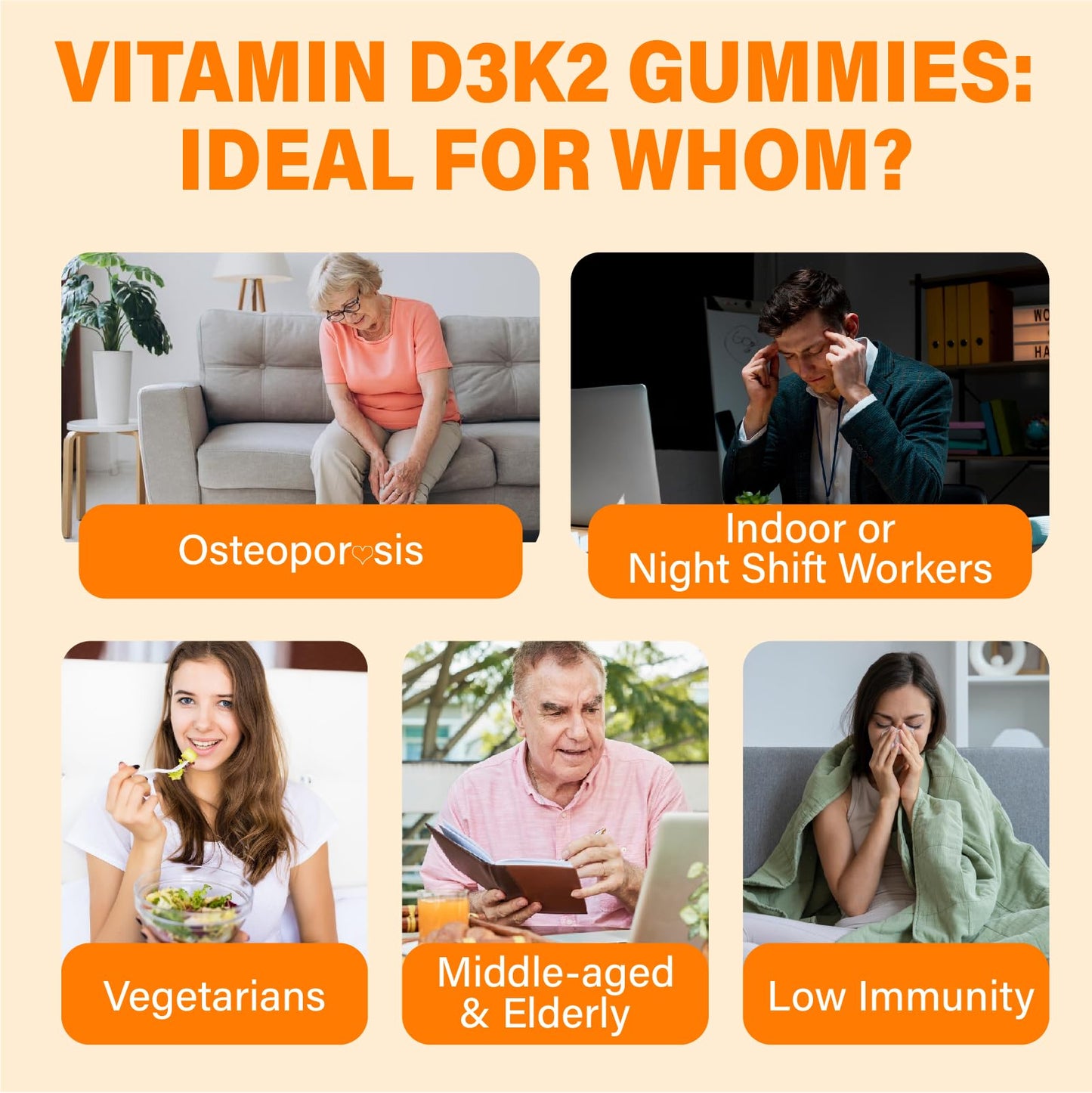 Gomitas Edmmyliy vitamina D3 10000 IU y K2 con minerales saludables