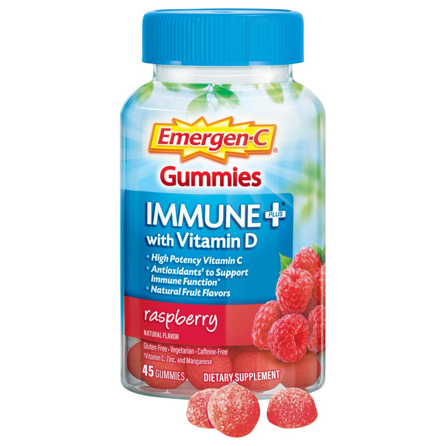 Gomitas Emergen-C Immune+ y caja vista lateral