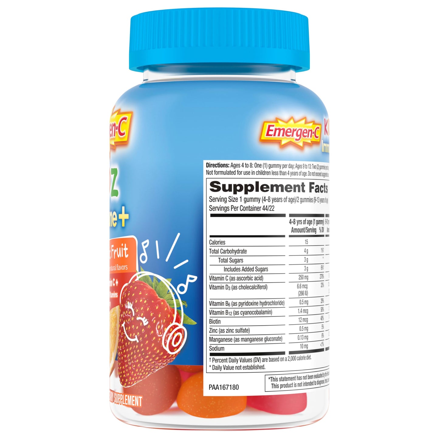 gomitas emergen-c kidz immune+ vitaminas salud niños 44