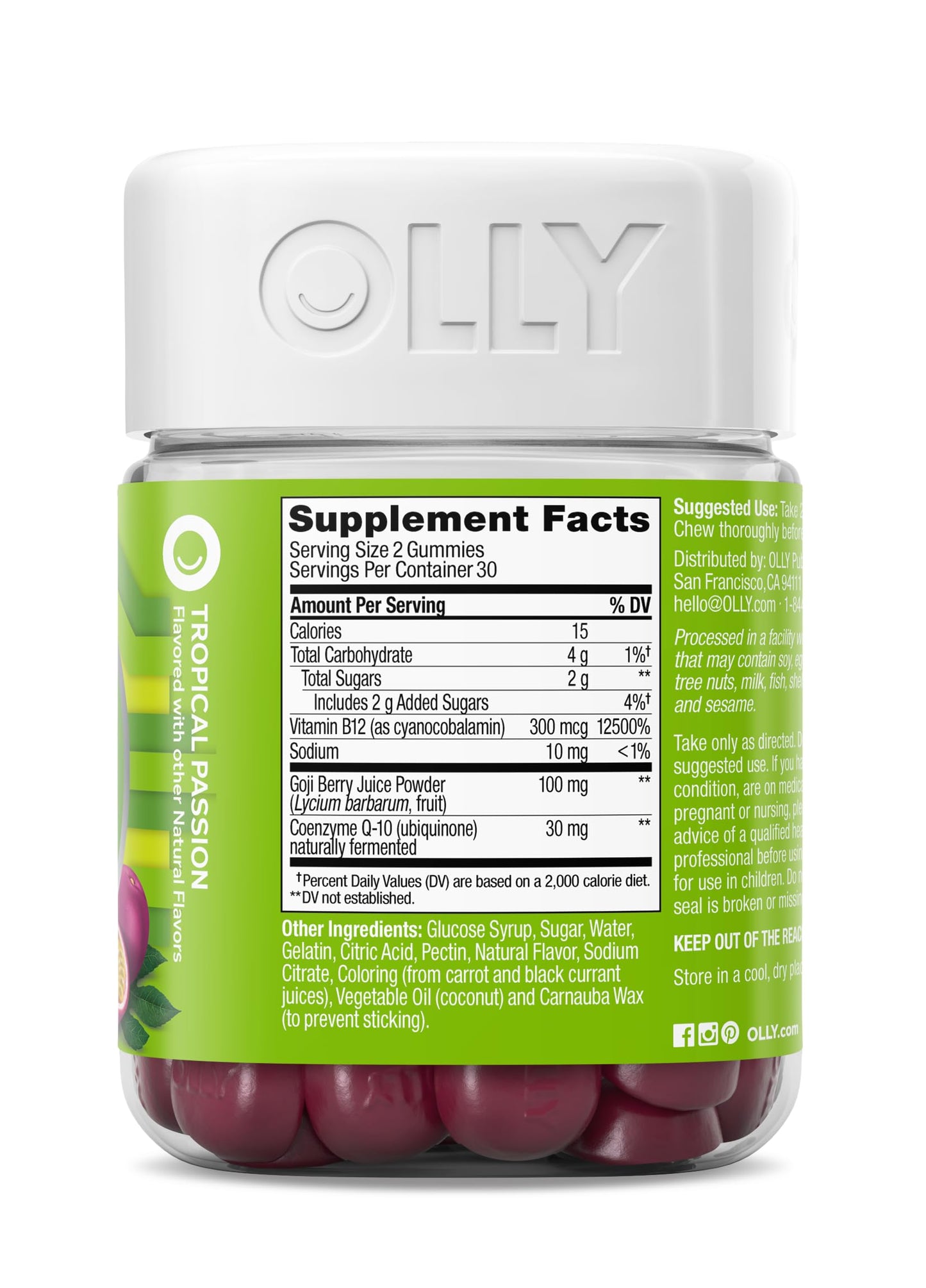 Gomitas de Energía OLLY libres de gluten