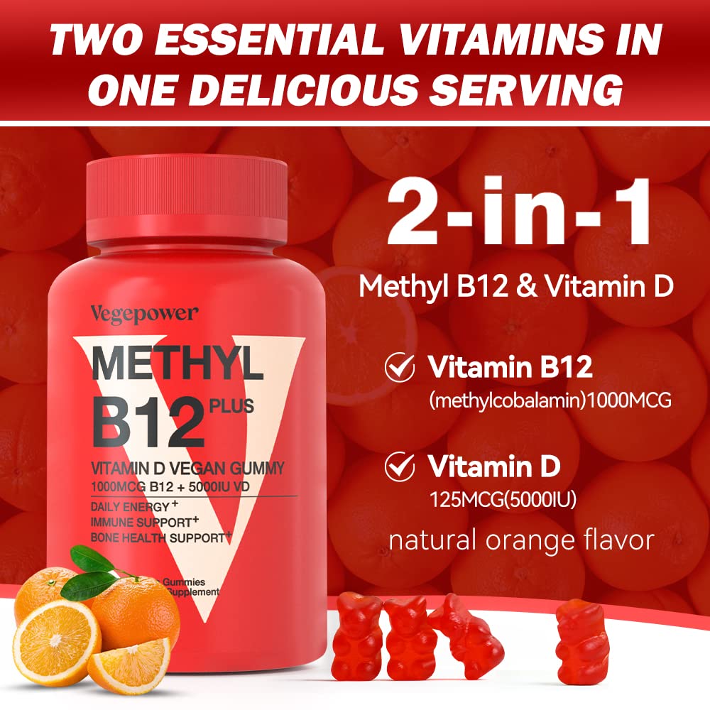 Gomitas de hierro y vitaminas VEGEPOWER para adultos y niños