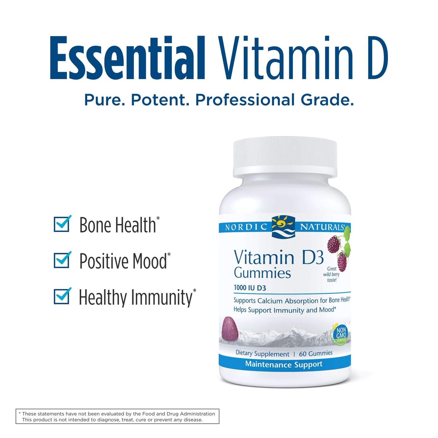 Gomitas para huesos saludables Nordic Naturals vitamin d3