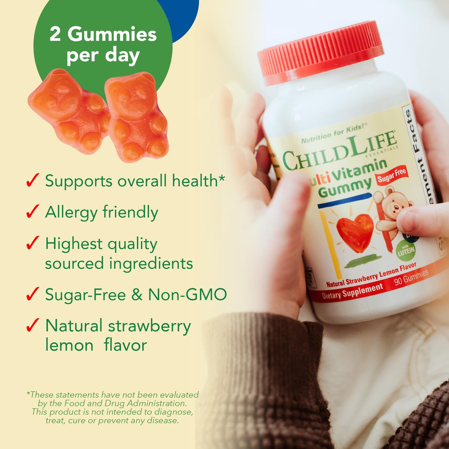 Gomitas infantiles Childlife Essentials sin gluten ni lácteos