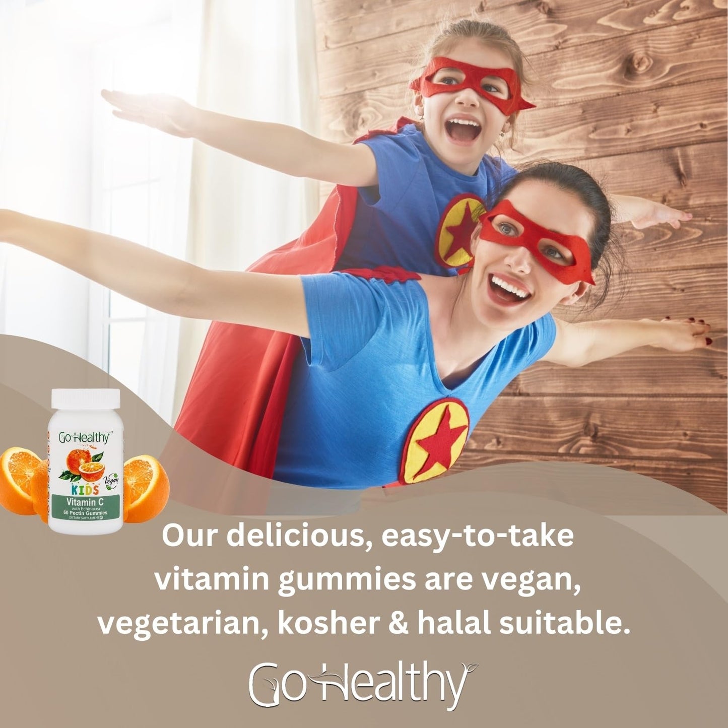 Gomitas infantiles vitamina c Go Healthy paquete 60 unidades