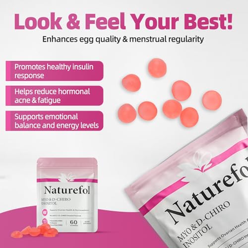 Gomitas de Inositol Myo & D-Chiro NATUREFOL ingredientes naturales