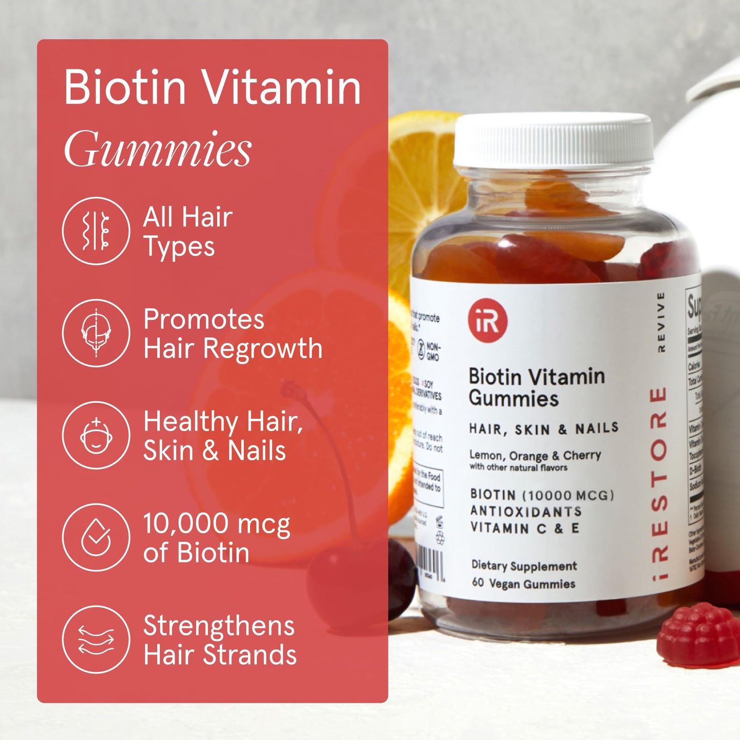 Gomitas iRestore vitaminas para cabello crecimiento y grosor