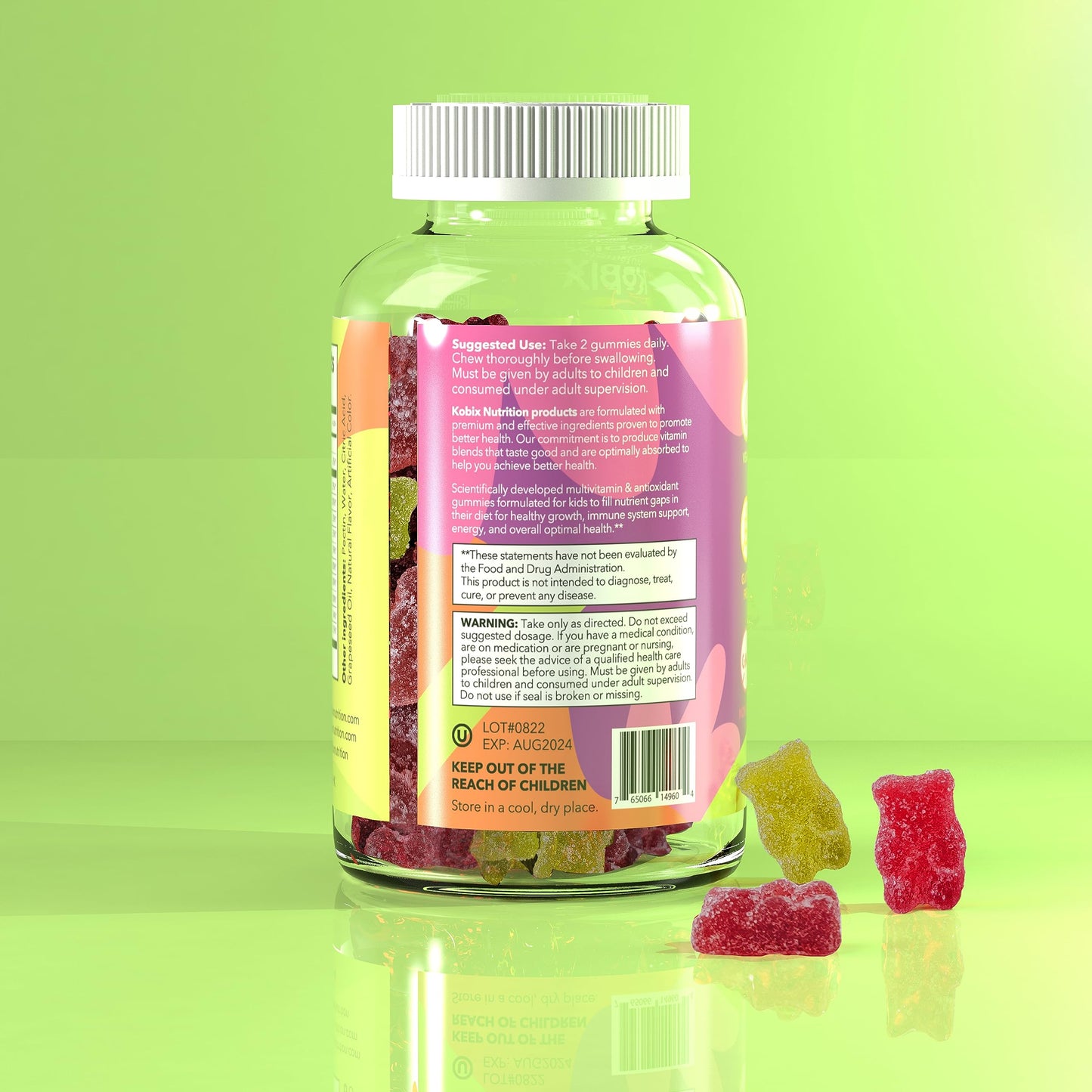 Gomitas Kobix vitaminas esenciales niño crecimiento regulacion energia