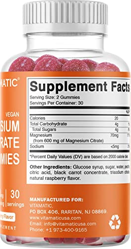Gomitas de magnesio Vitamatic para relajación y nervios