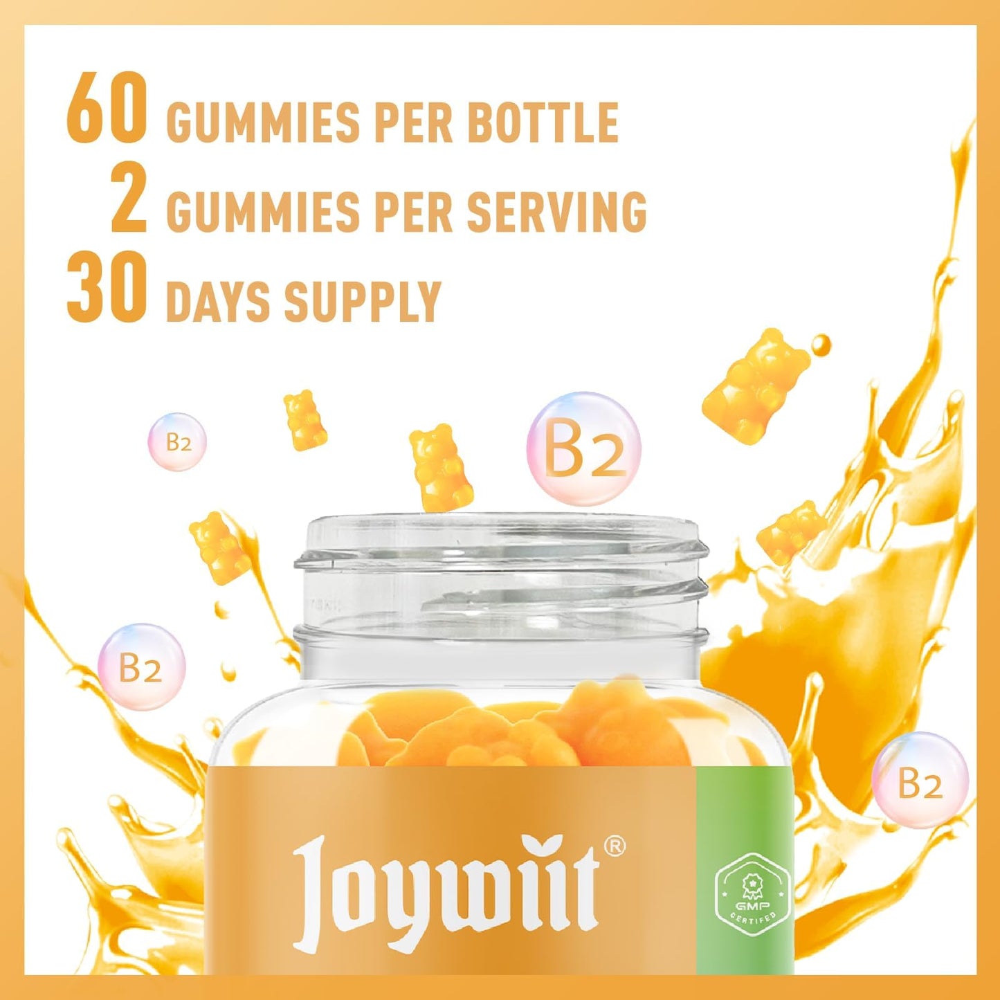Gomitas masticables Joywiit vitamina b2 alivio migrañas