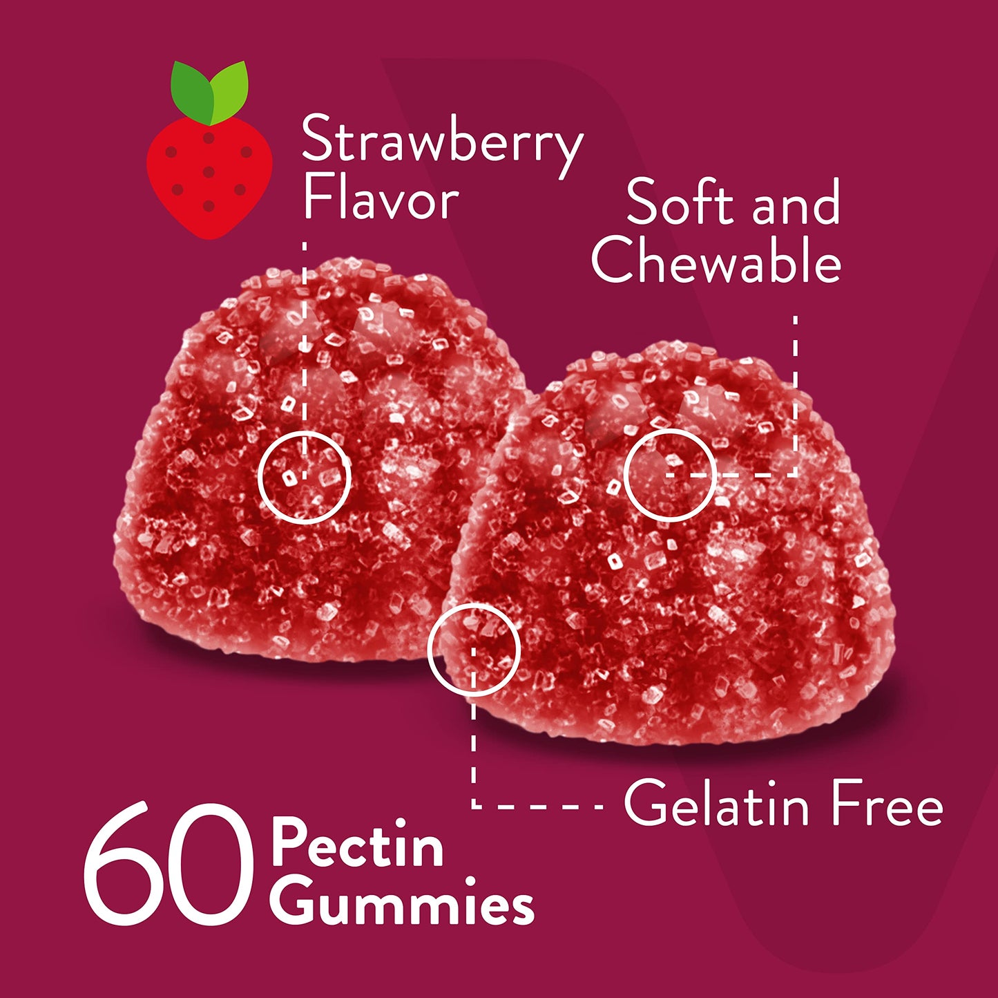 Gomitas masticables vitamina B Viteey sabor fresa 60 uds