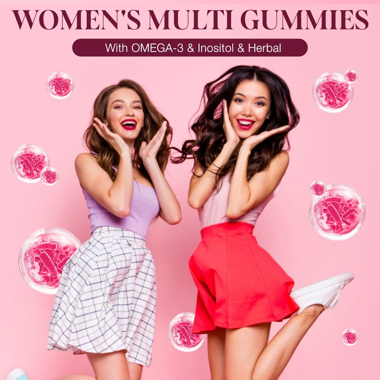 Gomitas mujeres Migcopat con Omega-3 e Inositol.
