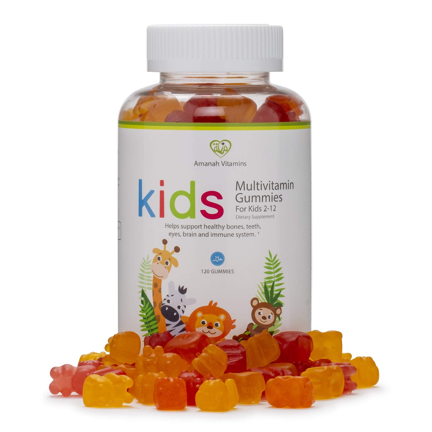 Gomitas multivitamínicas Amanah contenido paquete